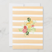 Invitation Elégante aquarelle Citrus douche nuptiale (Dos)