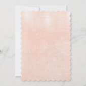 Invitation Elégante aquarelle Coral rose Rose Rose Mariage fl (Dos)