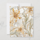 Invitation Elégante aquarelle couleur rouille teintée Florale (Dos)