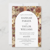 Invitation Elégante aquarelle d'automne chute Mariage Floral (Devant)