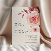 Invitation Elégante aquarelle d'automne Fête des mariées flor