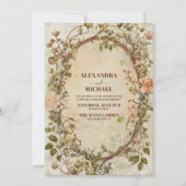 Invitation Elégante aquarelle d'automne Mariage Floral (Devant)