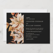 Invitation Elégante aquarelle d'automne Mariage Floral (Devant)