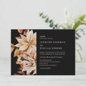 Invitation Elégante aquarelle d'automne Mariage Floral (Debout devant)