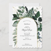 Invitation Elégante aquarelle de feuillage botanique moderne (Devant)