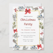 Invitation Elégante aquarelle de Noël moderne Fête de Vacance (Devant)