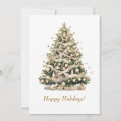 Invitation Elégante aquarelle de Noël neige (Dos)