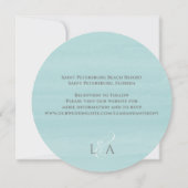 Invitation Elégante aquarelle de plage Dollar de sable tropic (Dos)