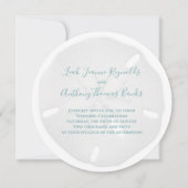 Invitation Elégante aquarelle de plage Dollar de sable tropic (Devant)