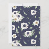 Invitation Elégante aquarelle de printemps Floral Pâques Brun (Dos)