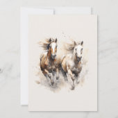 Invitation Elégante aquarelle Derby Party Horse Racing (Dos)