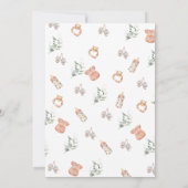 Invitation Elégante aquarelle Douce bébé Baby shower fille (Dos)