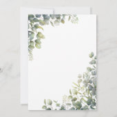Invitation Elégante Aquarelle Eucalyptus Graduation Party (Dos)