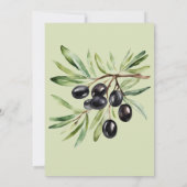 Invitation Elégante aquarelle Fête des mariées de branche d'o (Dos)