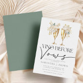 Invitation Elégante aquarelle Fête des mariées de champagne f