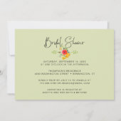 Invitation Elégante aquarelle Fête des mariées de fleurs d'ét (Dos)