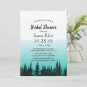 Invitation Elégante aquarelle Fête des mariées de pins sylves (Debout devant)