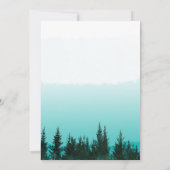 Invitation Elégante aquarelle Fête des mariées de pins sylves (Dos)