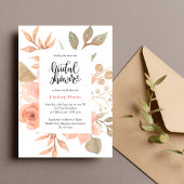 Invitation Elégante aquarelle Fête des mariées de verdure fle