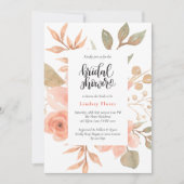 Invitation Elégante aquarelle Fête des mariées de verdure fle (Devant)