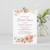 Invitation Elégante aquarelle Fête des mariées des fleurs de (Debout devant)