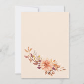 Invitation Elégante aquarelle Fête des mariées des fleurs de (Dos)