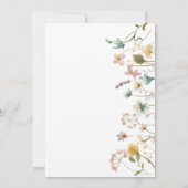 Invitation Elégante aquarelle Fête des mariées florale (Dos)