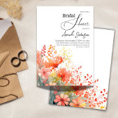 Invitation Elégante aquarelle Fête des mariées florale