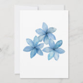 Invitation Elégante aquarelle Fleur Bleue N'importe quel âge (Dos)