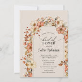 Invitation Elégante aquarelle fleur sauvage boho arch (Devant)