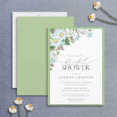 Invitation Elégante aquarelle Fleur sauvage Fête des mariées