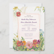 Elégante aquarelle Fleur sauvage Jardin Mariage