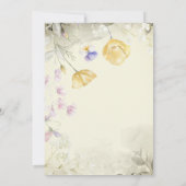 Invitation Élégante aquarelle Fleur sauvage retraite (Dos)