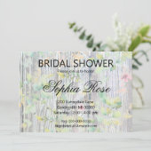 Invitation Elégante aquarelle fleur sauvage rustique douche n (Debout devant)