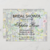 Invitation Elégante aquarelle fleur sauvage rustique douche n (Devant / Derrière)