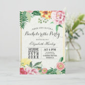 Invitation Elégante aquarelle Floral Bachelorette Party (Debout devant)