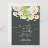 Invitation Elégante aquarelle Floral Douche nuptiale Invitati (Devant)