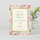 Invitation Elégante aquarelle Floral Douche nuptiale Invitati (Debout devant)