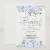 Invitation Elégante aquarelle Floral Douche nuptiale Invitati (Devant / Derrière)