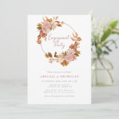 Invitation Elégante aquarelle Floral Engagement Party (Debout devant)