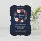 Invitation Elégante aquarelle Floral Fête de jour bracket (Debout devant)