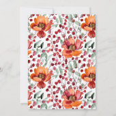 Invitation Elégante aquarelle Floral Mariage d'automne (Dos)