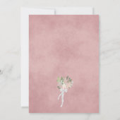 Invitation Elégante aquarelle Floral Mauve rose Boho Mariage (Dos)