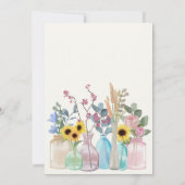 Invitation Elégante aquarelle florale 65e fête d'anniversaire (Dos)