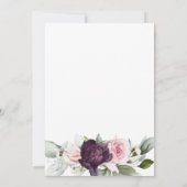 Invitation Elégante aquarelle Florale 75e anniversaire (Dos)