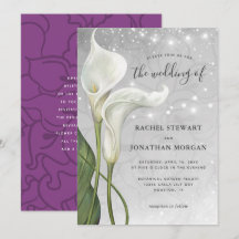 Elégante aquarelle Florale Blanc Calla Lily Mariag