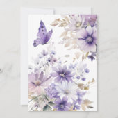 Invitation Elégante aquarelle florale Brunch Fête des Mères (Dos)