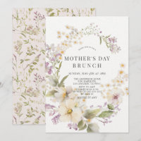 Elégante aquarelle florale Brunch Fête des Mères