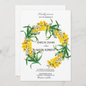 Invitation Elégante aquarelle florale moderne (Devant / Derrière)