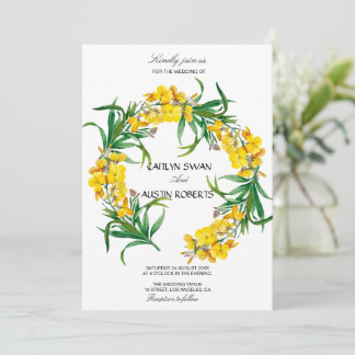 Invitation Elégante aquarelle florale moderne